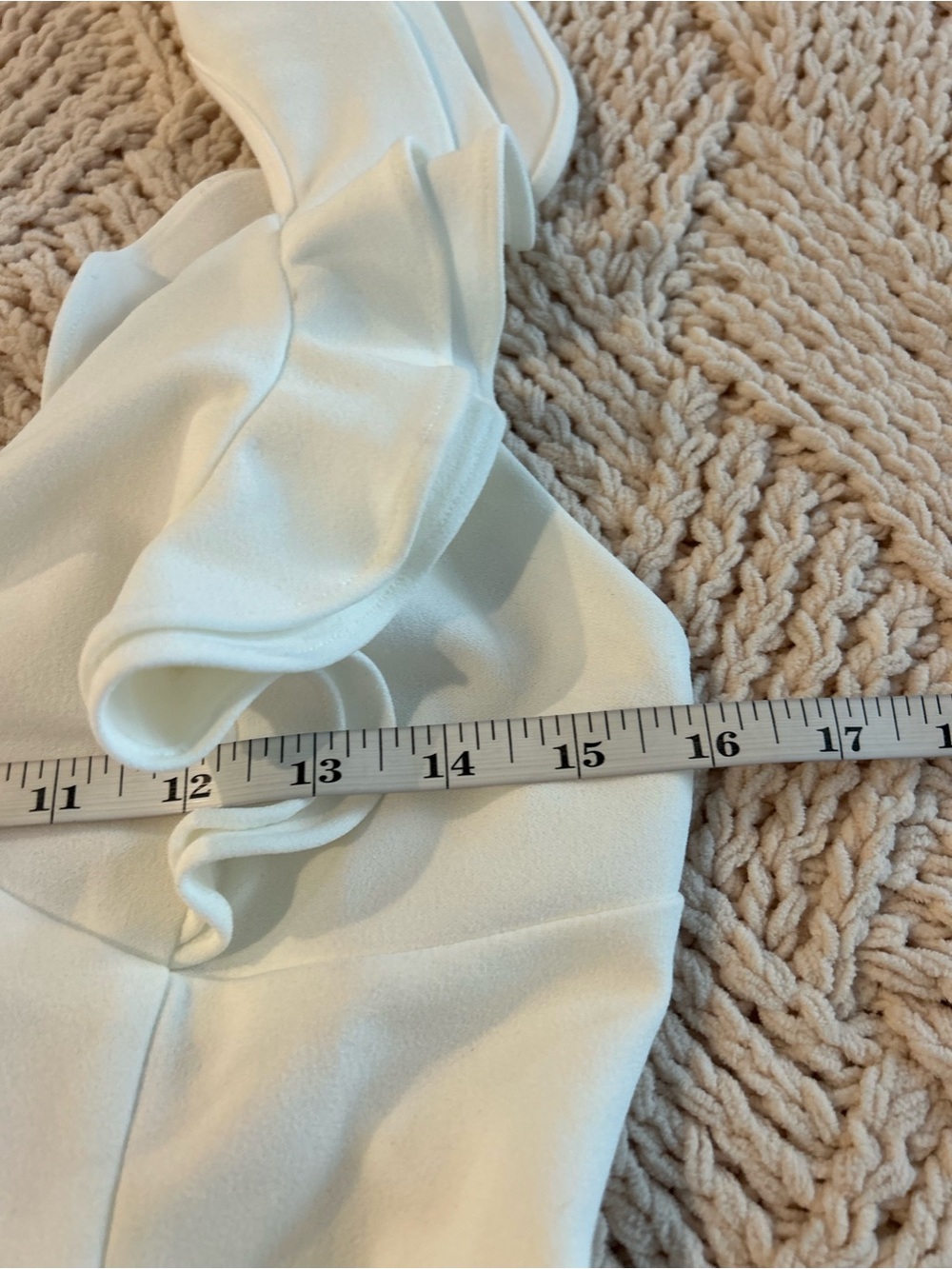 Hello Molly White Ruffle V-Neck Mini Dress - Picture 13 of 15